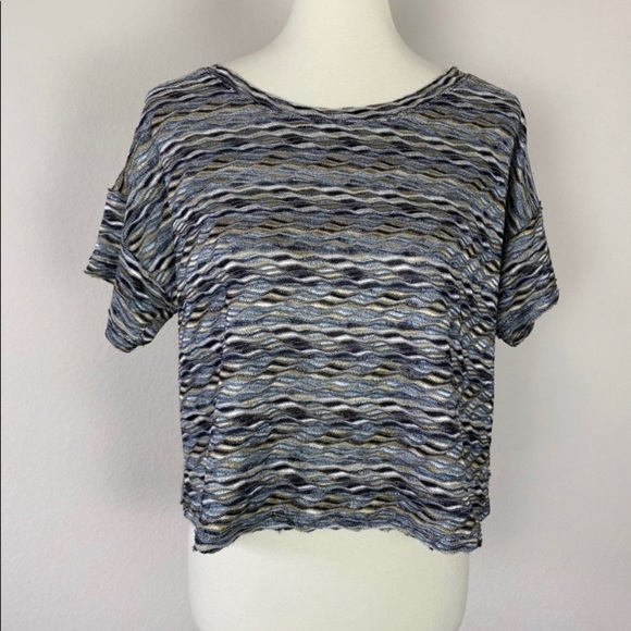 Free People Patterned Top Scoop Neck Size M - Picture 2 of 5